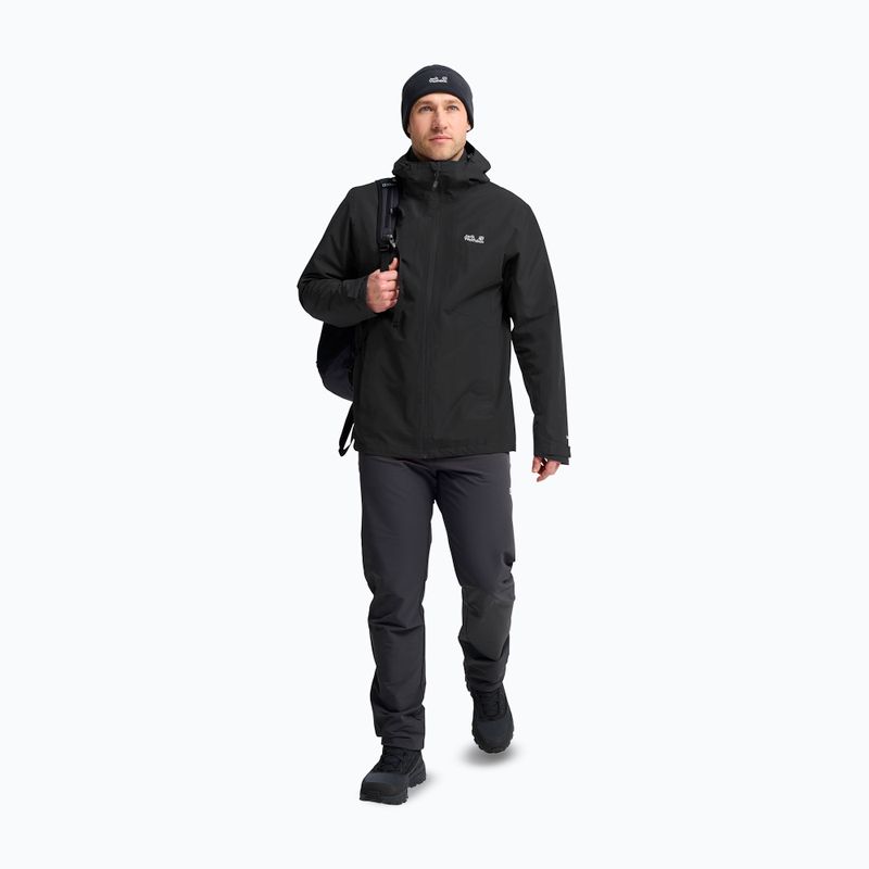3‑in‑1 Herrenjacke Jack Wolfskin Stonetrail 3In1 black 2