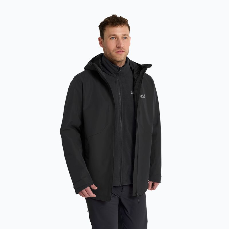 3‑in‑1 Herrenjacke Jack Wolfskin Stonetrail 3In1 black 4
