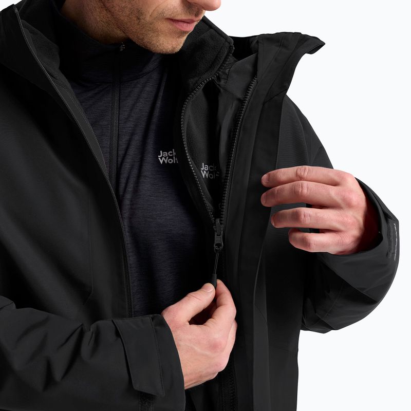 3‑in‑1 Herrenjacke Jack Wolfskin Stonetrail 3In1 black 8