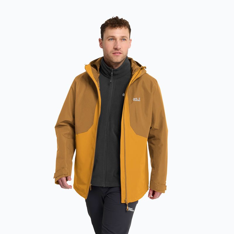 3‑in‑1 Herrenjacke Jack Wolfskin Stonetrail 3In1 burly yellow jw 4