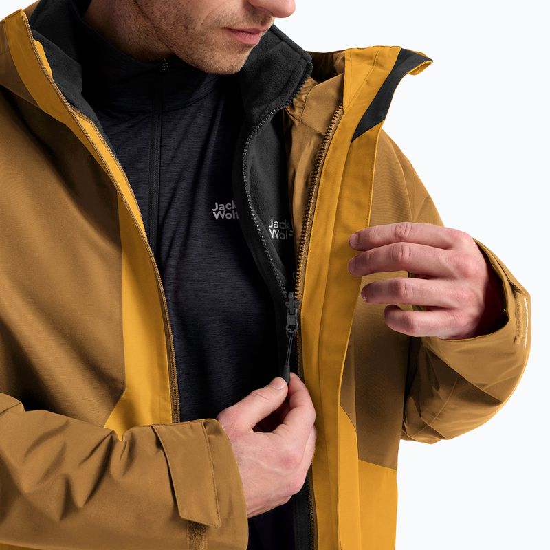 3‑in‑1 Herrenjacke Jack Wolfskin Stonetrail 3In1 burly yellow jw 8