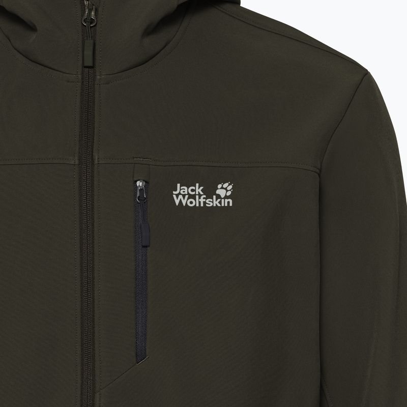 Herren-Windjacke Jack Wolfskin Wild Winds Hooded obsidian moss 6