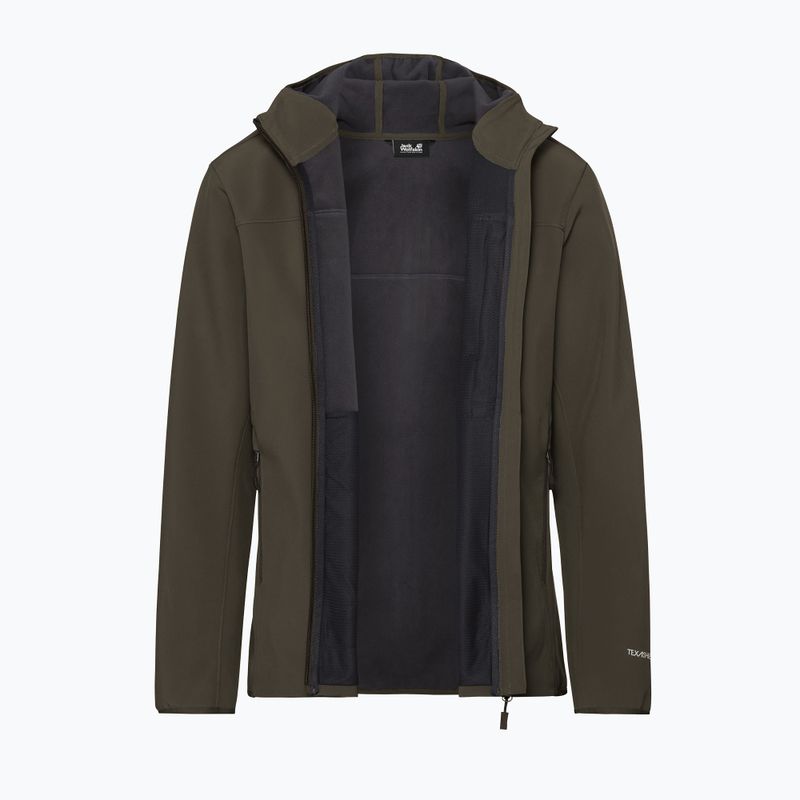Herren-Windjacke Jack Wolfskin Wild Winds Hooded obsidian moss 9
