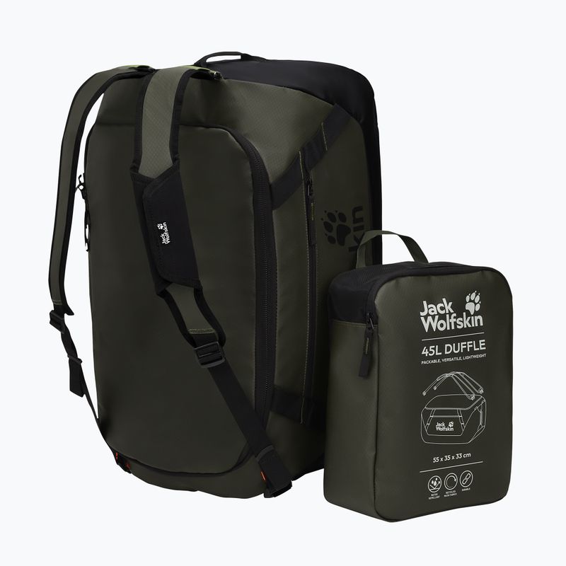 Reisetasche Jack Wolfskin Tecton Duffle 45 l rich olive 5