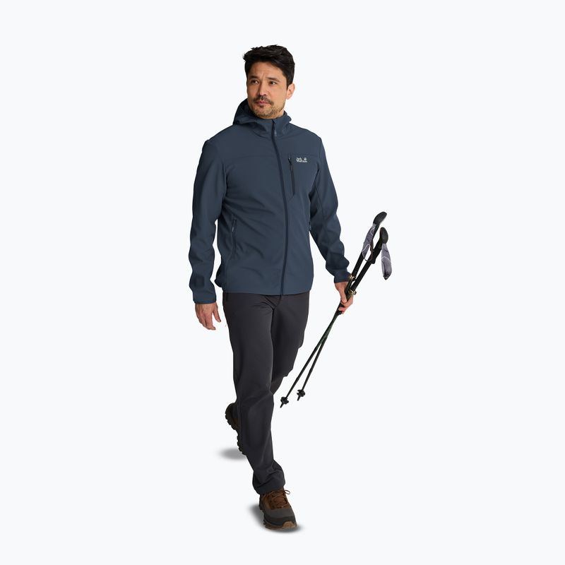 Herren-Windjacke Jack Wolfskin Wild Winds Hooded midnight sky 2