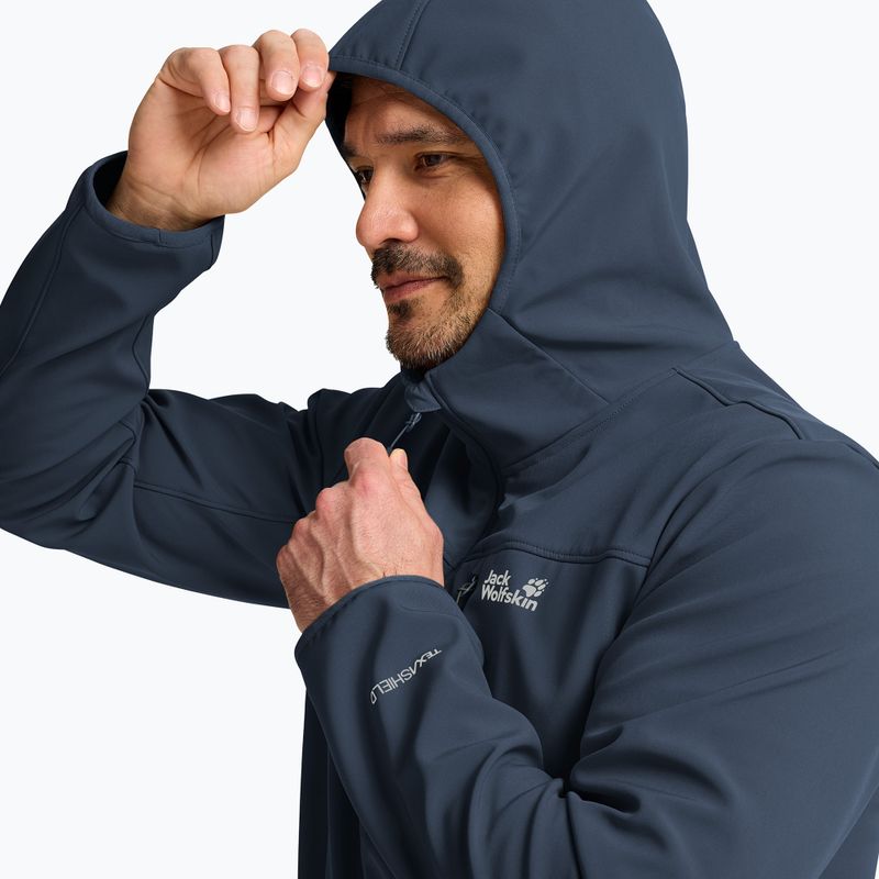 Herren-Windjacke Jack Wolfskin Wild Winds Hooded midnight sky 4