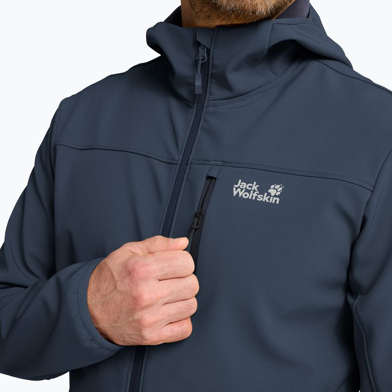 Herren-Windjacke Jack Wolfskin Wild Winds Hooded midnight sky 5