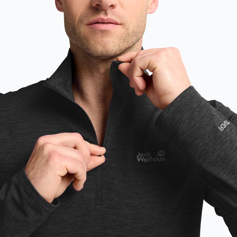 Fleecejacke für Herren Jack Wolfskin Trail Half Zip black 3
