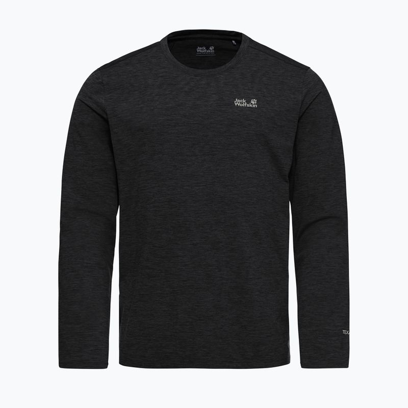 Herren-Trekkingshirt mit langen Ärmeln Jack Wolfskin Trail black 5