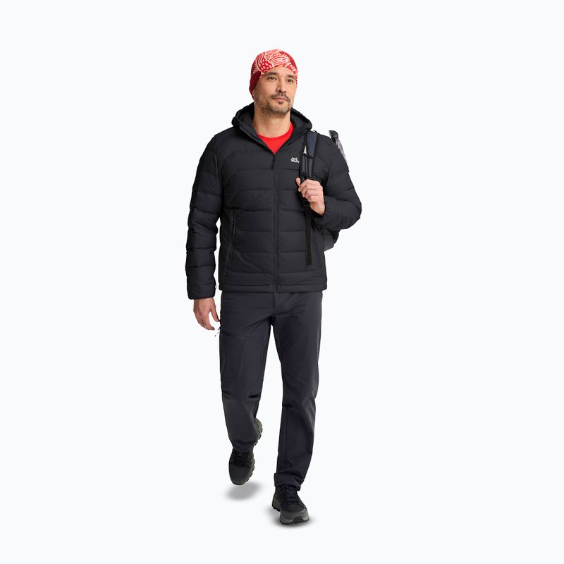 Herren-Daunenjacke Jack Wolfskin Wild Pass Down Hoody black 2