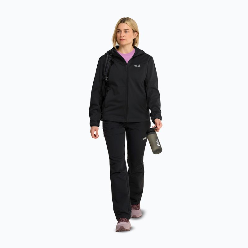 Damen-Softshelljacke Jack Wolfskin Windhain 2 Hoody black 2