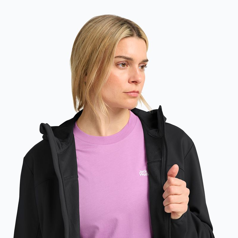 Damen-Softshelljacke Jack Wolfskin Windhain 2 Hoody black 5