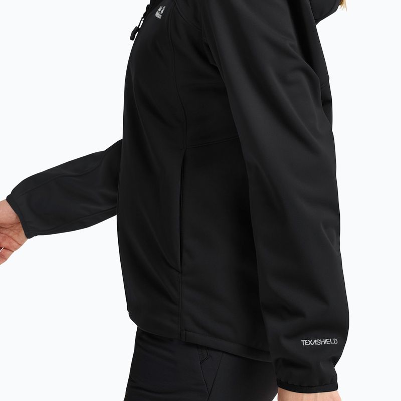 Damen-Softshelljacke Jack Wolfskin Windhain 2 Hoody black 6