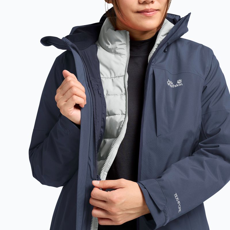 Damen-3‑in‑1‑Jacke Jack Wolfskin Hunberg 2 3IN1 midnight sky 7