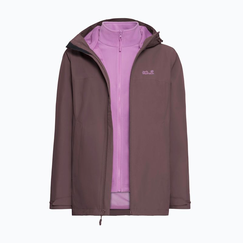 Damen-3‑in‑1‑Jacke Jack Wolfskin Moonrise 2 3IN1 sheer plum 12