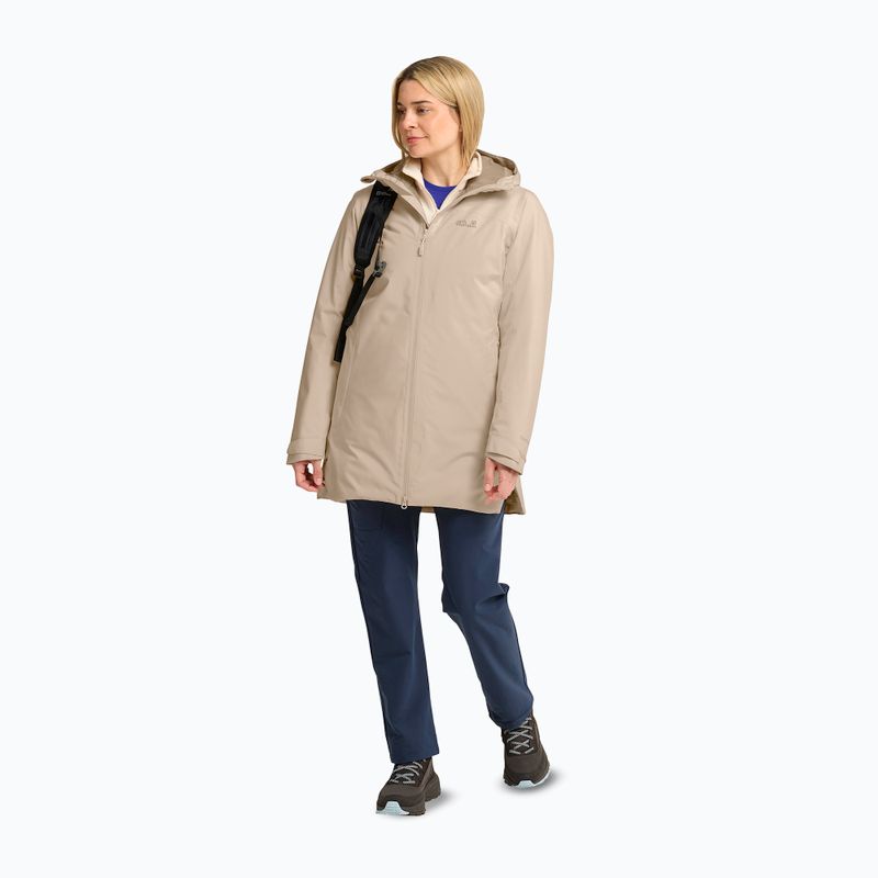 Damen-Regenjacke Jack Wolfskin Heidelstein 2 Ins oyster 2
