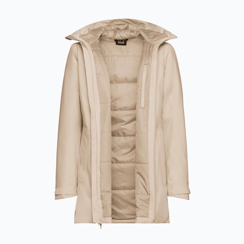 Damen-Regenjacke Jack Wolfskin Heidelstein 2 Ins oyster 9