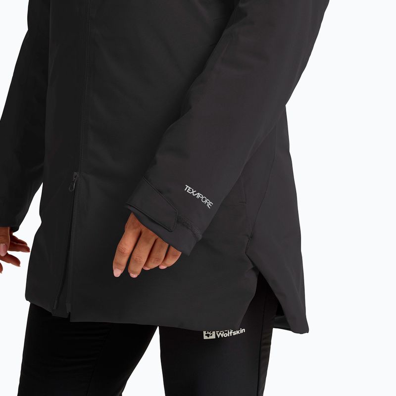 Damen-Regenjacke Jack Wolfskin Heidelstein 2 Ins black 5