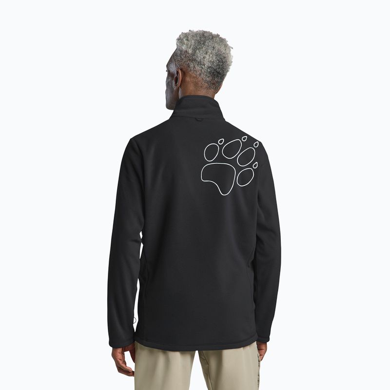Fleecejacke für Herren Jack Wolfskin Wild Rebel 200 Full Zip paw black 3