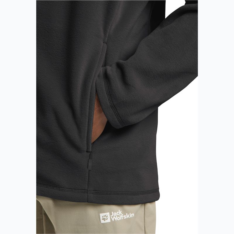 Fleecejacke für Herren Jack Wolfskin Wild Rebel 200 Full Zip paw black 5