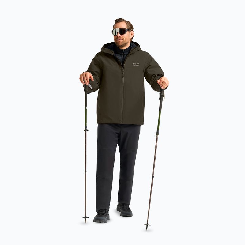 Gefütterte Herrenjacke Jack Wolfskin Wisper Ins obsidian moss 2