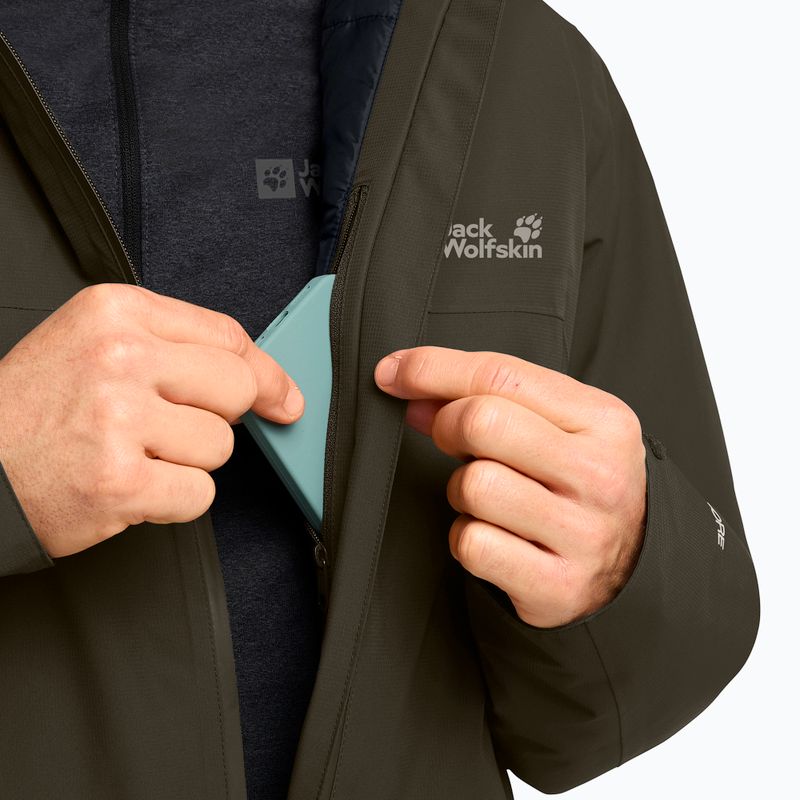 Gefütterte Herrenjacke Jack Wolfskin Wisper Ins obsidian moss 4