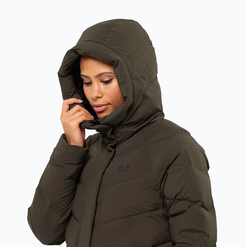 Damen Daunenmantel Jack Wolfskin Marienplatz Coat obsidian moss 3
