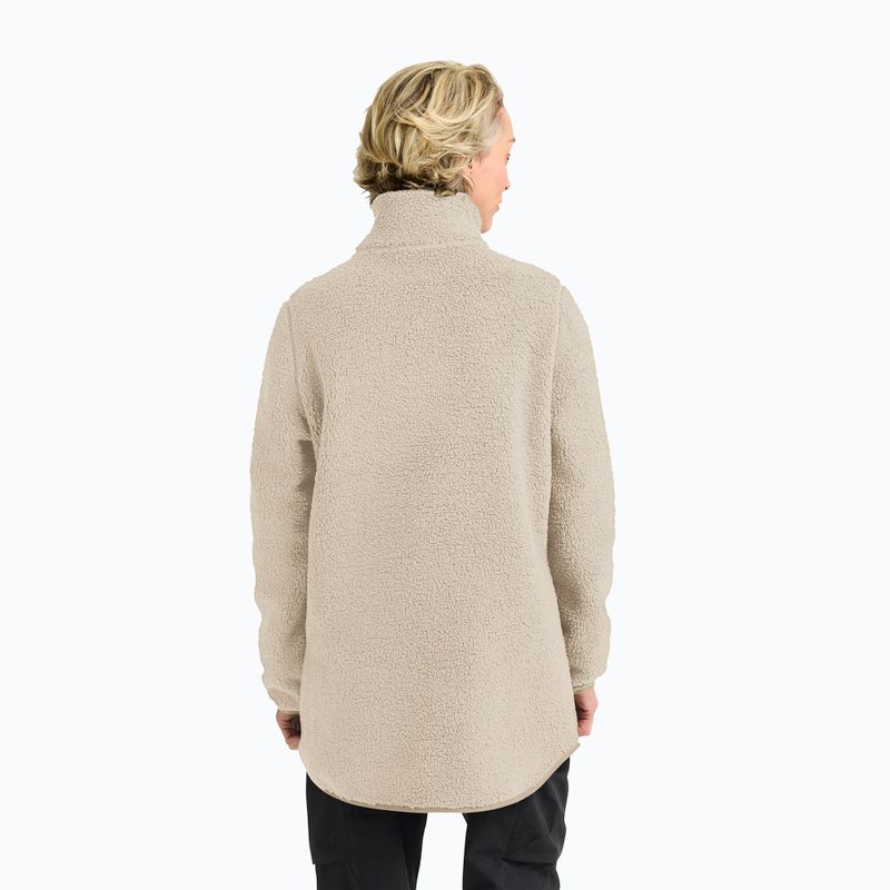 Fleecejacke für Damen Jack Wolfskin High Curl Coat oyster 3