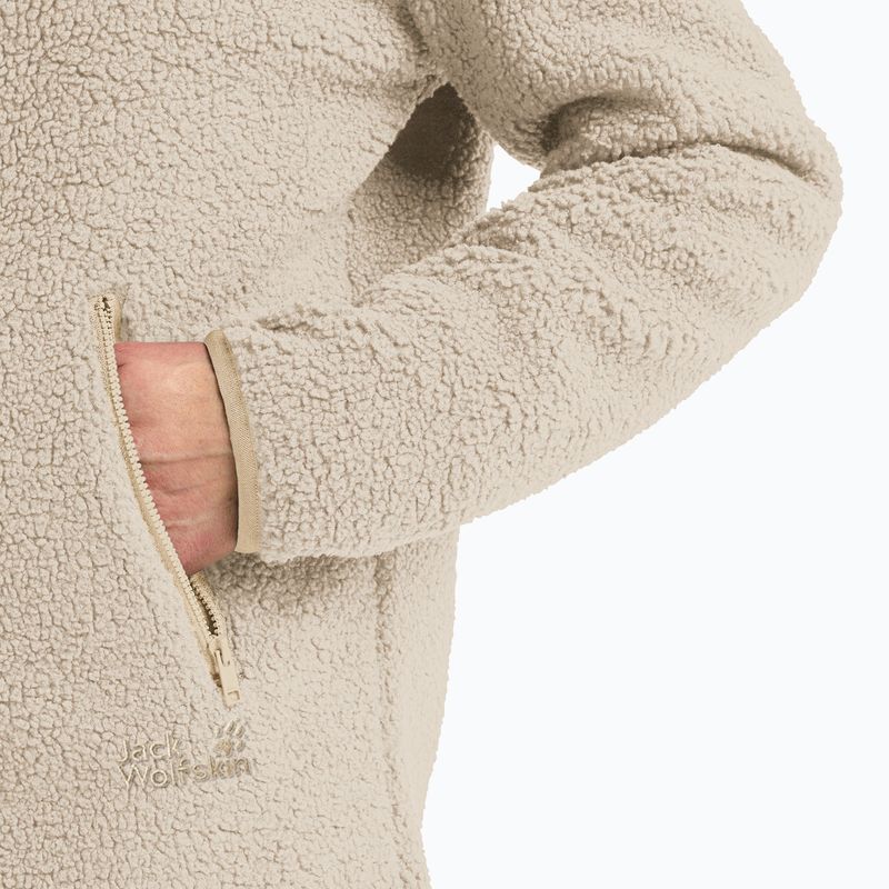 Fleecejacke für Damen Jack Wolfskin High Curl Coat oyster 4