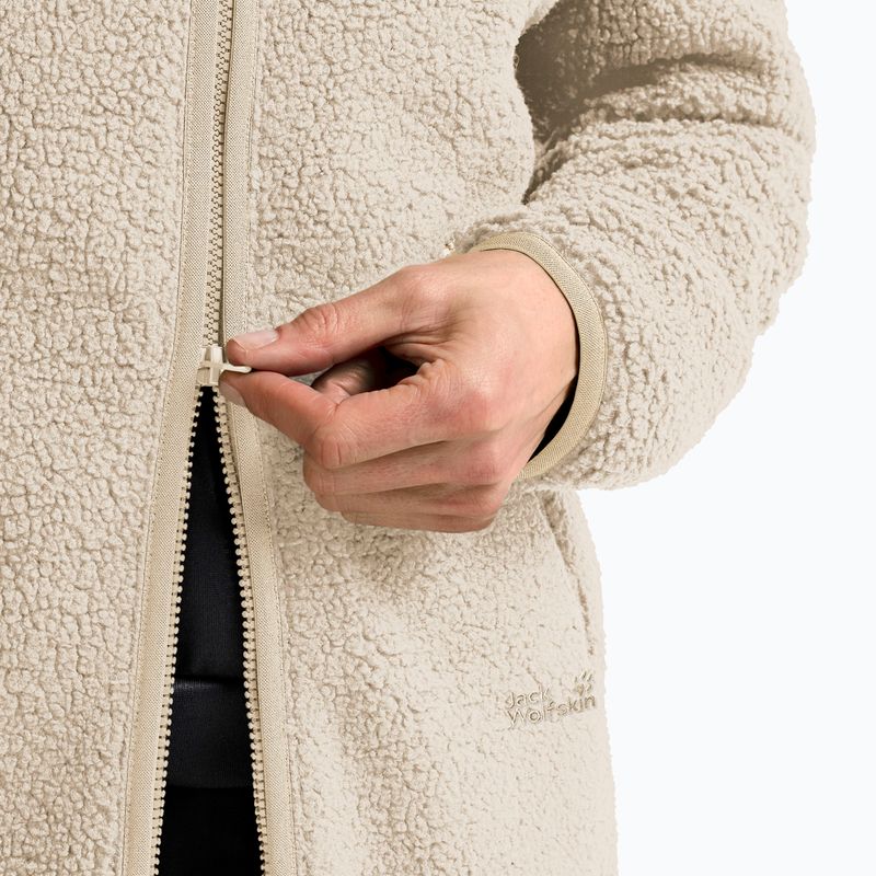 Fleecejacke für Damen Jack Wolfskin High Curl Coat oyster 5