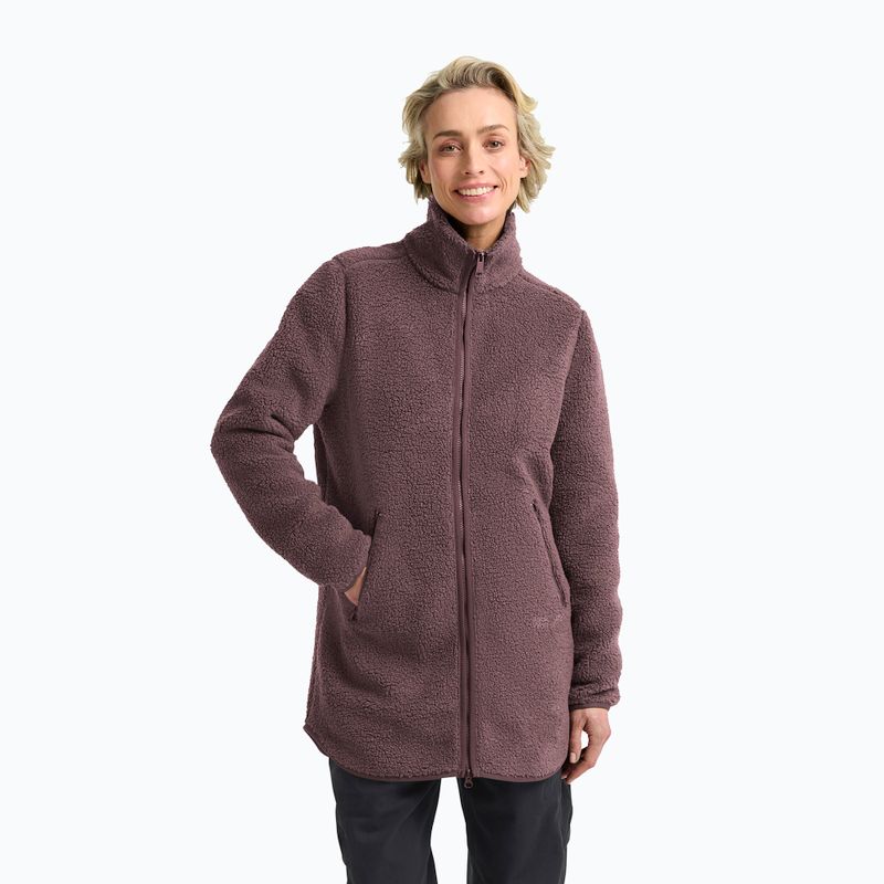 Fleecejacke für Damen Jack Wolfskin High Curl Coat sheer plum