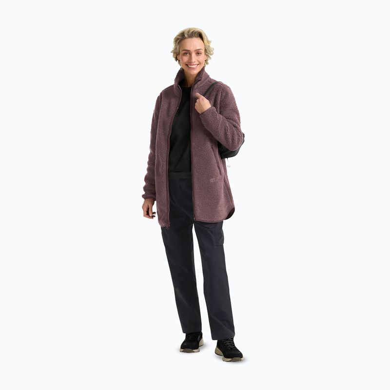 Fleecejacke für Damen Jack Wolfskin High Curl Coat sheer plum 2