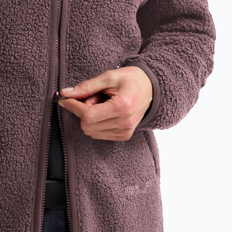 Fleecejacke für Damen Jack Wolfskin High Curl Coat sheer plum 5