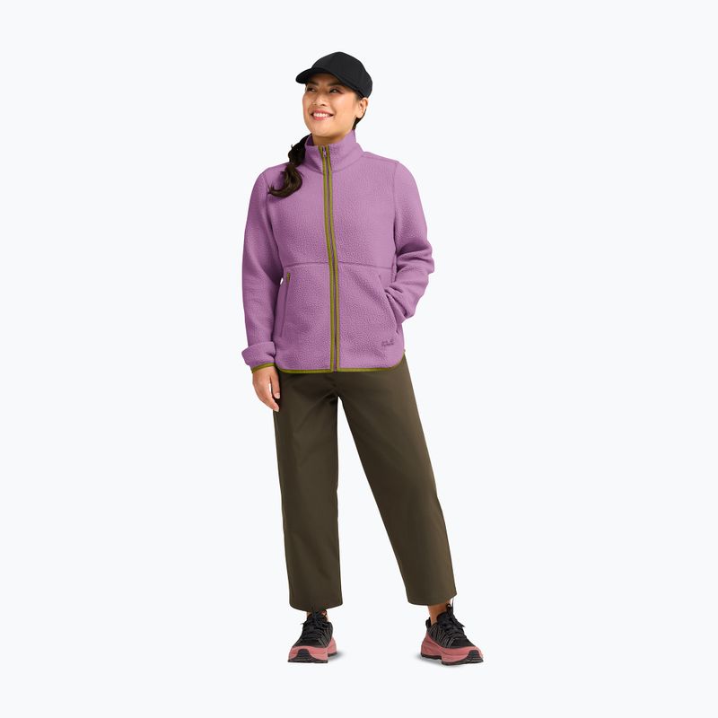 Fleecejacke für Damen Jack Wolfskin Lite Curl Full Zip vivid orchid 2