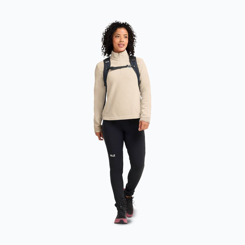 Fleecejacke für Damen Jack Wolfskin Taunus 100 Half Zip oyster 2
