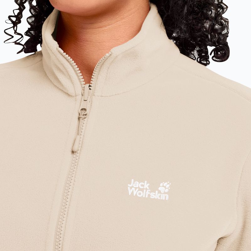 Fleecejacke für Damen Jack Wolfskin Taunus 100 Full Zip oyster 4