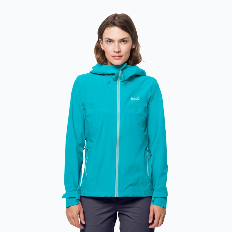 Jack Wolfskin Damen Hardshell Jacke Highest Peak 2.5L blau 1115111_1621