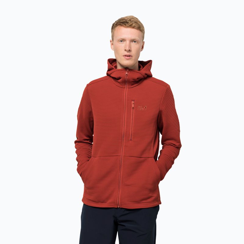 Jack Wolfskin Herren Modesto Fleece-Sweatshirt rot 1706492_3740