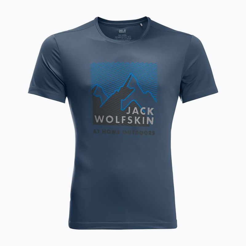 Jack Wolfskin Peak Graphic Herren-Trekking-T-Shirt blau 1807182_1383