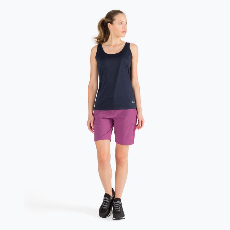 Jack Wolfskin Damen-Trekking-T-Shirt Pack & Go Tank navy blau 1807282_1010 2