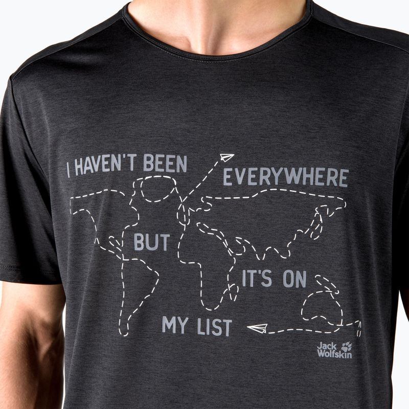 Jack Wolfskin Herren-Trekking-T-Shirt Pack & Go Travel schwarz 1808551_6000 4
