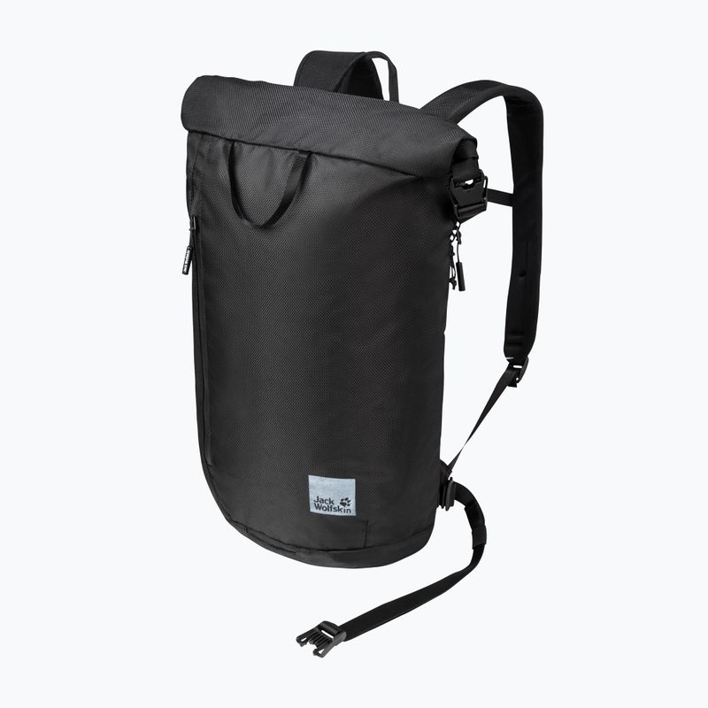 Jack Wolfskin Helsinki Rolltop 18 l ultra schwarzer Tagesrucksack