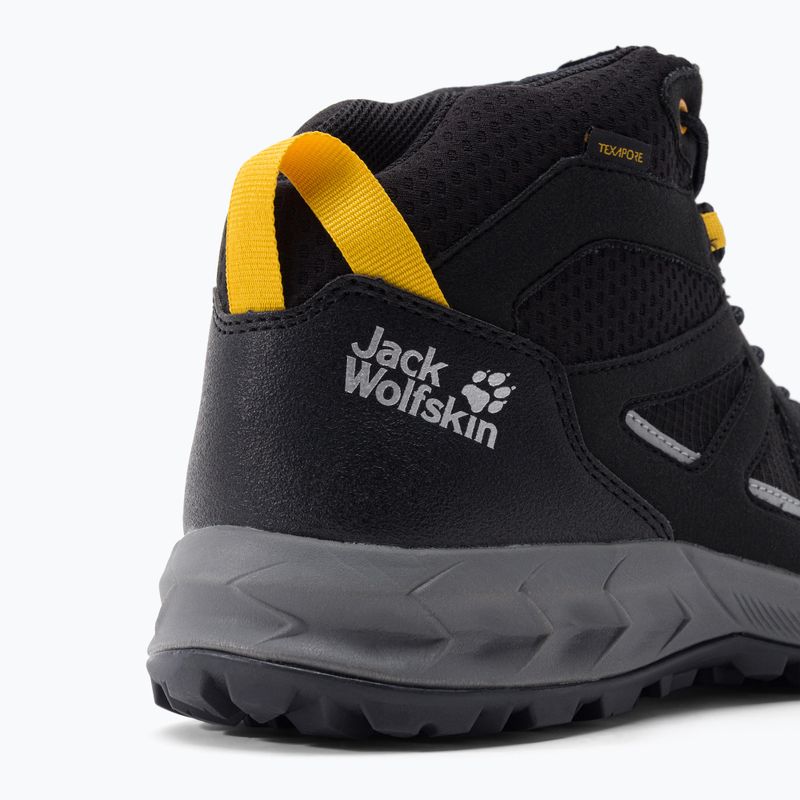 Jack Wolfskin Herren-Trekkingstiefel Woodland 2 Texapore Mid schwarz 4051261_6055 7