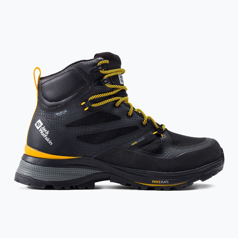 Jack Wolfskin Herren Force Striker Texapore Mid Trekking Stiefel black/burly yellow xt 4038823 2