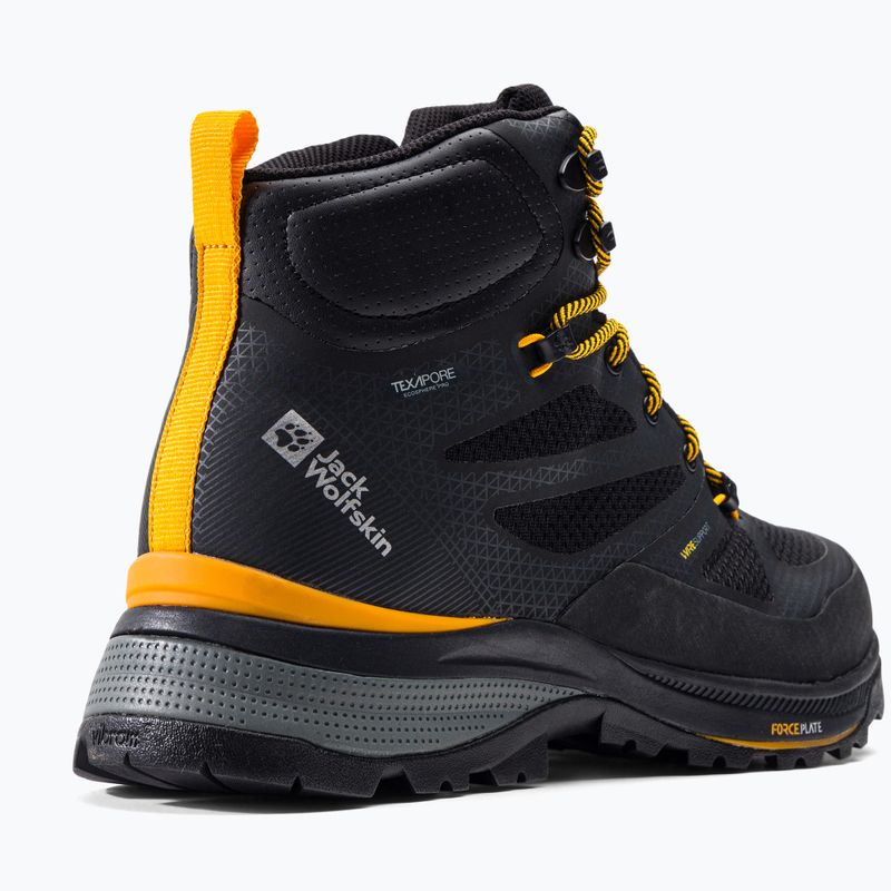 Jack Wolfskin Herren Force Striker Texapore Mid Trekking Stiefel black/burly yellow xt 4038823 8
