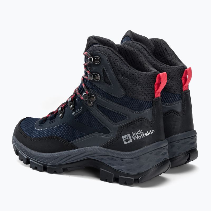 Jack Wolfskin Damen-Trekkingstiefel Rebellion Guide Texapore Mid schwarz-blau 4053801 3