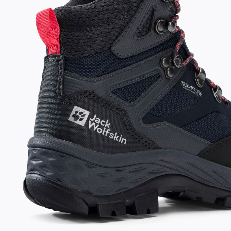 Jack Wolfskin Damen-Trekkingstiefel Rebellion Guide Texapore Mid schwarz-blau 4053801 8