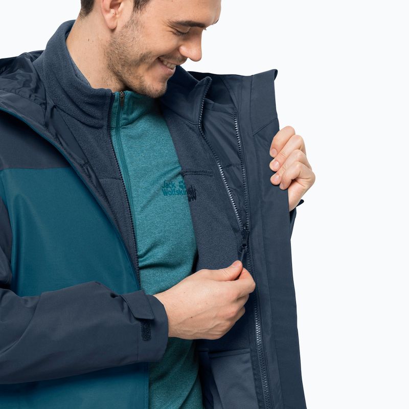 Jack Wolfskin Herren Regenjacke Taubenberg blau 1115311_4133_006 8