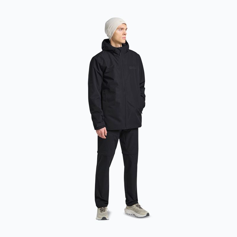 Herren 3in1 Jack Wolfskin Taubenberg Jacke schwarz 2