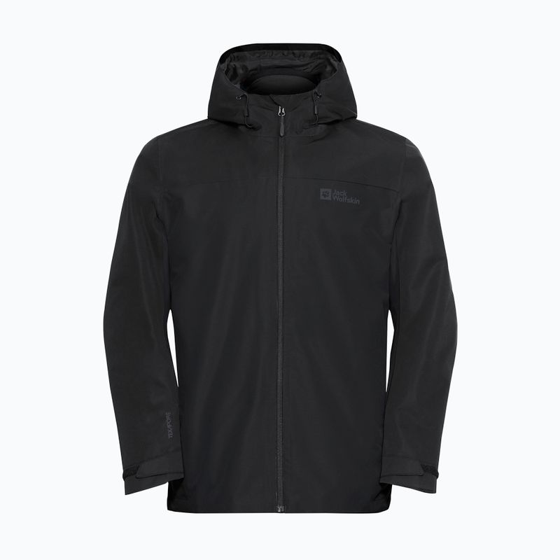 Herren 3in1 Jack Wolfskin Taubenberg Jacke schwarz 10